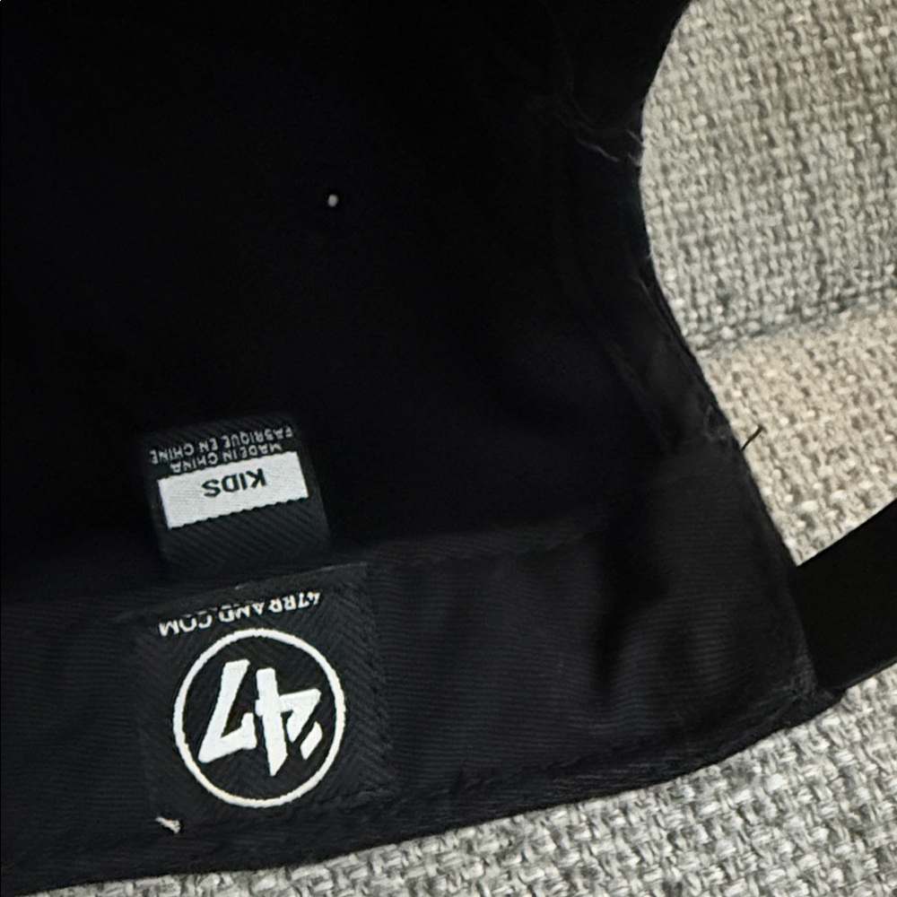 47 Black Cap with White Logo - Picture 2 of 3
